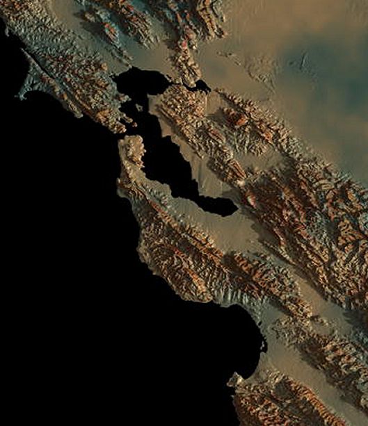 relief map of San Francisco